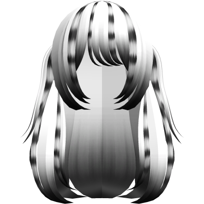 ♡ scene white raccoon tail emo y2k anime girl hair Roblox item