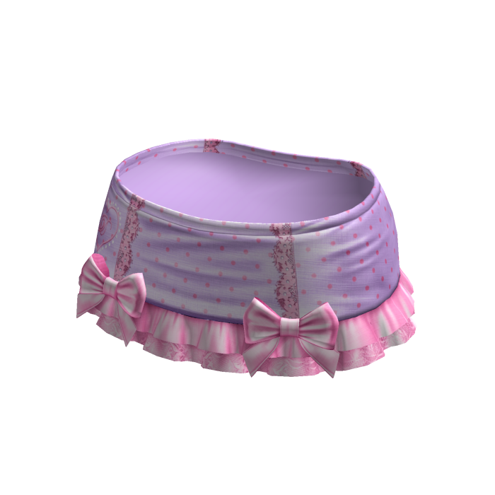 Polka Dot Ruffle Mini Skirt Purple Pink
