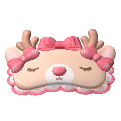. ‿ ♡ naptime christmas reindeer red sleep mask !
