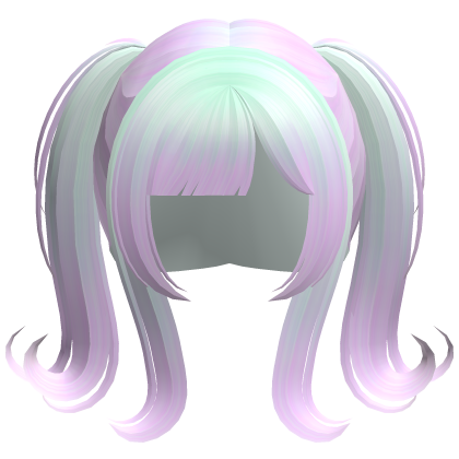 shy jirai kei soft swirly pigtails