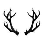 Black Sparkle Antlers
