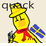 Duck wiht pistol army
