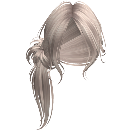 lazy emo y2k vamp girl half ponytail hair (white)