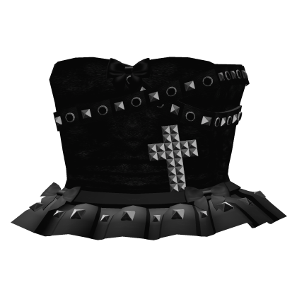 gothic emo spiky studded dress w/ cross thumbnail