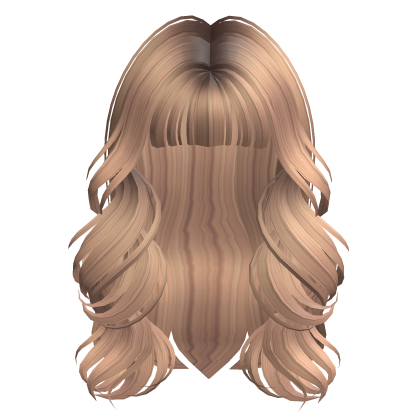 Pretty Voluminous Curly Blonde Hair with Bangs