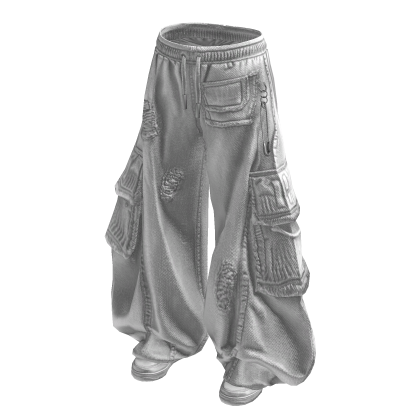 White Denim Cargo Sweats