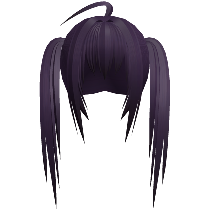 ʚ cute chibi moe long dark purple pigtails ɞ Roblox item