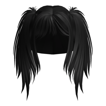 Y2K Spikey Black Pigtails Roblox item