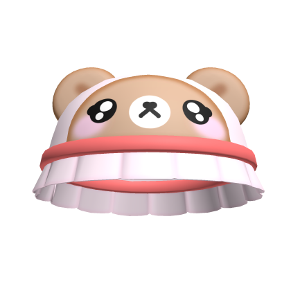 cute pink and red rilakkuma hat  Roblox item