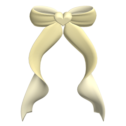 cute curly back bow yellow