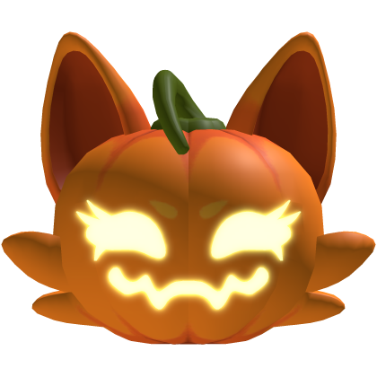 Cat Pumpkin Head Halloween [ Shiny - Emissive ]