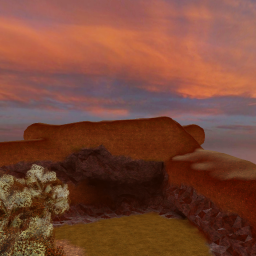 Realistic Sunset forest icon