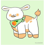 Peach cow
