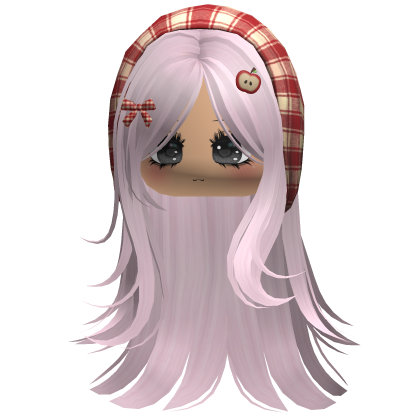 Cute Igari Girl w Plaid Headscarf Pink Roblox item