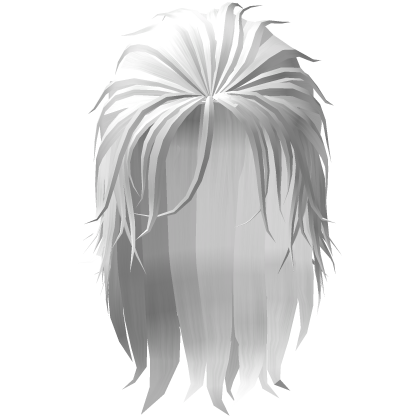  吉 White Long Protagonist Messy Bun Hair Roblox item