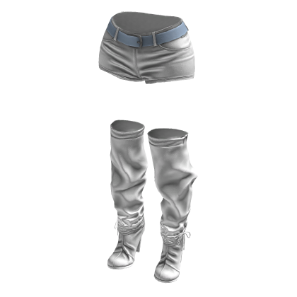 Shorts Gothic Boots (White Light Blue)