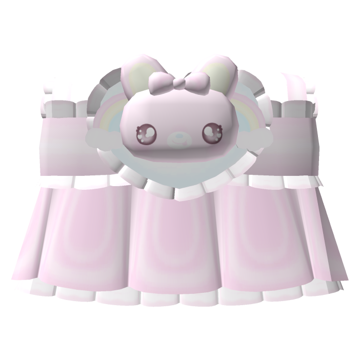 ♡. ‿ ooh ! ~ pink ruffled pink bunny rainbow t