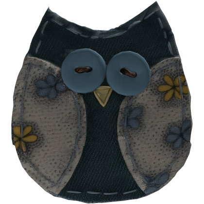 🦉ꉂ cute blue & yellow flower owl clip ❀
