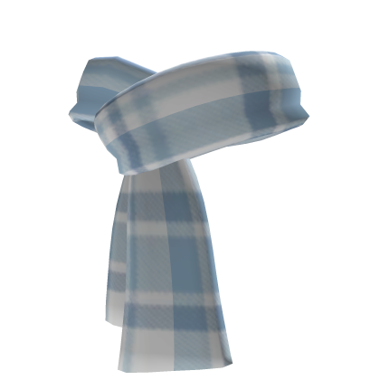 Roblox Item Pastel Blue Plaid Scarf