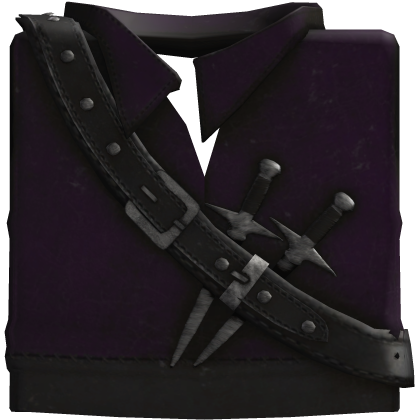Distressed Pirate Polo W/ CrossBody Daggers Purple Roblox item