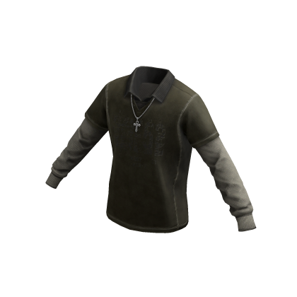 Grunge 52 Polo w/ Long Sleeve & Chain (Green)