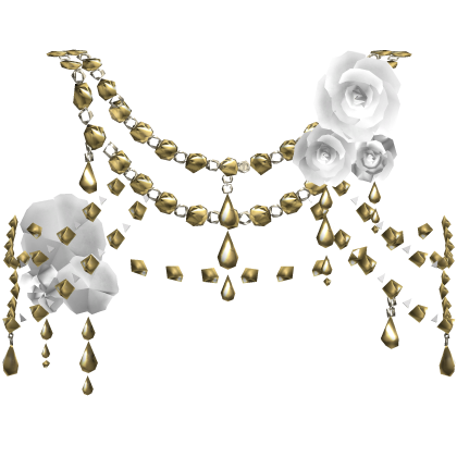 Yellow Body Front Jewelry w White Roses Roblox item