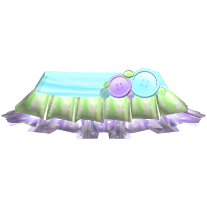 Polka Dot Two Layered mini Skirt in Purple Green