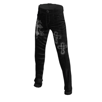 black y2k crosses jeans