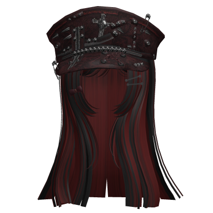 Black&Red Captain Y2K Cap Hair