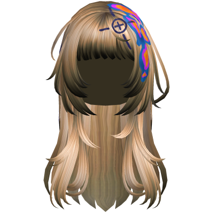Golden Heatwave Crosshair Punk Flowy Girl Hair