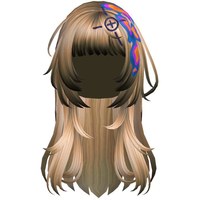 Golden Heatwave Crosshair Punk Flowy Girl Hair