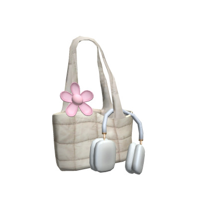 Puffy Tote Bag & Headphones