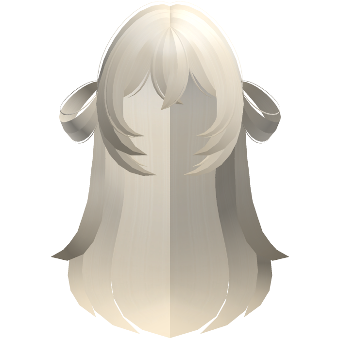 moe long fluffy side bun hair blonde