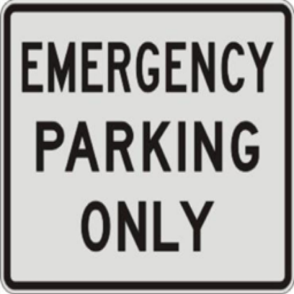 emergency parking sign Roblox decal