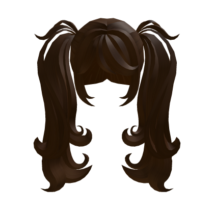 fluffy cute cozy kawaii brown pigtails v2