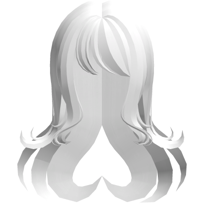 adorable dolly heart flowy long hair white