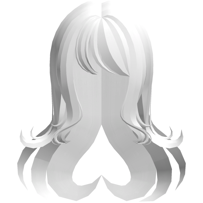 adorable dolly heart flowy long hair white