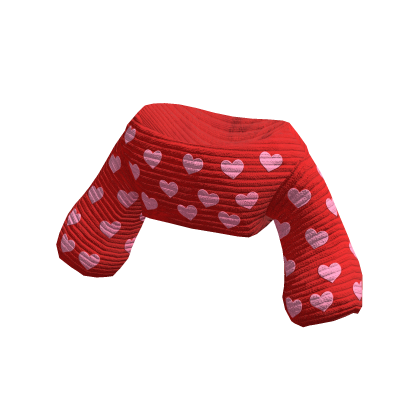 Red Pink Heart Sweater
