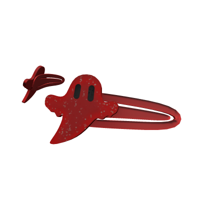 Red Glitter Ghost Halloween Hair Cips Roblox item