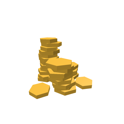 Low-Poly Pile of Gold (Medium)