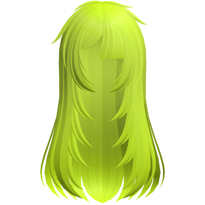 🖤 layered messy fallen angel hair in volt green
