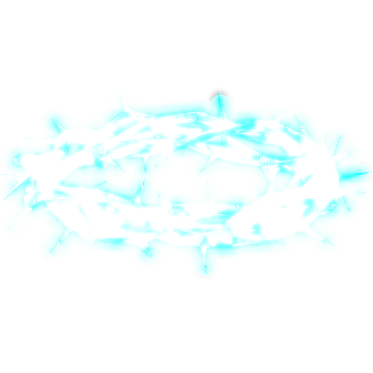 Animated Lightning Glowing Thorn Crown - Blue