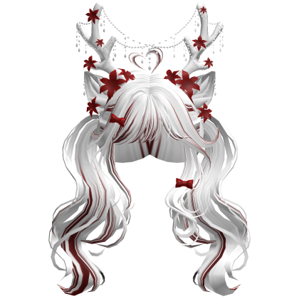 Ethereal Christmas Fairy Fawn Pigtails w/ Antlers