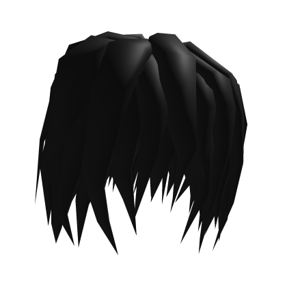 Black Long Waist Head Hair [XL] Roblox item