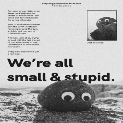 Everything Everywhere All at Once poster rock