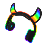 Rainbow Horn Headphones