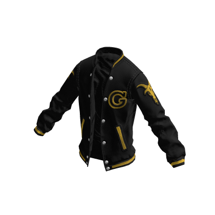 College Jacket | Black Yellow
