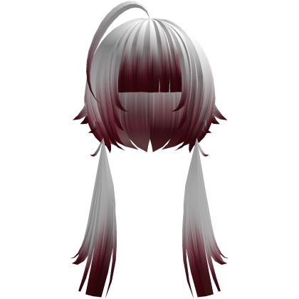 spiky moe emo pigtail with ahoge {white/red} ᗜ⩊ᗜ 