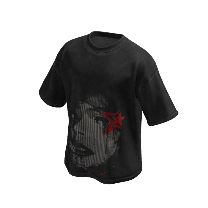 Girl Black Wash Oversized Shirt