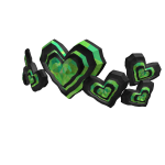 Toxic Emerald Glimmering Heart Crown